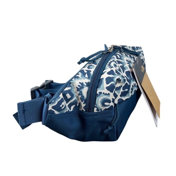The North Face Blue Floral Pattern Double Pocket Hiking Lumbar Pack Sz M - New - Picture 4 of 10
